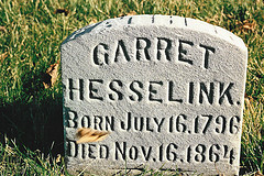Grave of Gerrit Hesselink.