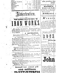 Ad for Ironworks, by J. Geerlings (Nieuwsbode, 1860)