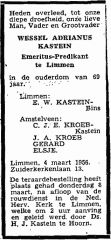 Obituary Wessel Adrianus Kastein