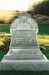 Grave of Jan Willem Woordes and Johanna Dora Bloemers.
