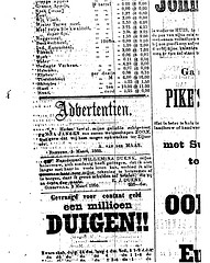 Ad whereby E.J. Duenk denounces any debts made by his wife Willemina from this day forward (Nieuwsbode, 3 Mar 1860)