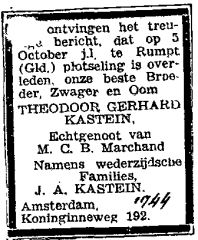 Obituary T.G. Kastein